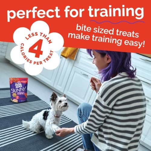 Fruitables Skinny Mini Dog Treats, Training Treats, Bacon & Apple, 5oz