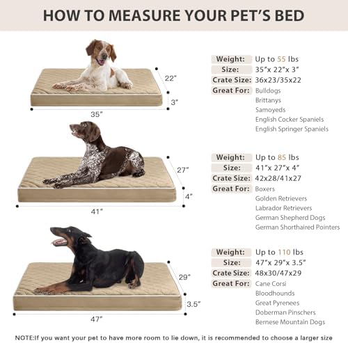 WNPETHOME Orthopedic XXL Dog Beds for Large Senior Dog Bed Comfy Sleeping