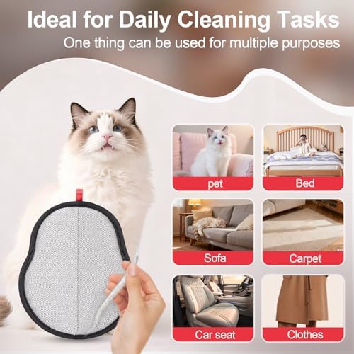 Pet Hair Removal Glove, Electrostatic Grooming Mitt for Dogs & Cats
