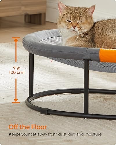 Feandrea Elevated Cat Bed, Breathable Hammock, Washable Mesh