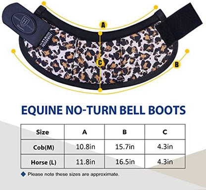 Harrison Howard Horse Bell Boots Overreach Bell Boots No-Turn Bell Boots for Horse-Durable Protective Hoof Boot