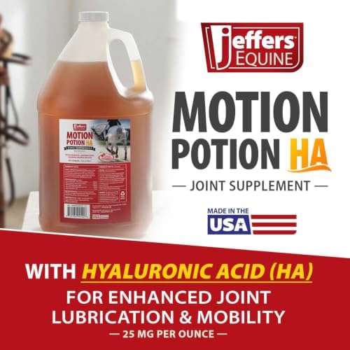 Jeffers Motion Potion Joint Supplement Liquid with HA for Horses | 1 Gallon