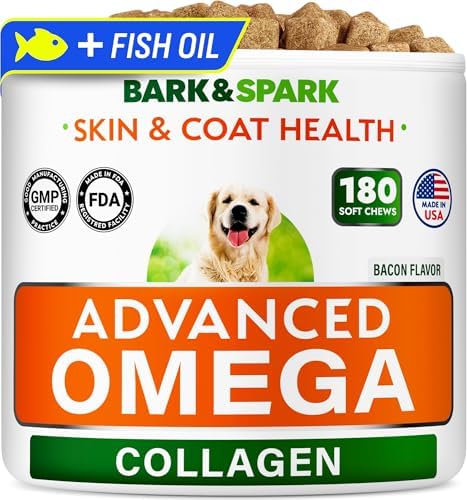 Advanced Omega 3 + Collagen for Dogs - Fish Oil for Skin & Joints Health