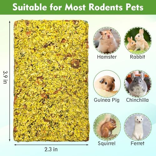 Fhiny 24 PCS Rabbit Timothy Hay Chips Toys, Natural Bunny Molar Treats with Herbal Flowers Fruits and Vegetables Rabbit Chew Toys for Teeth Small Animal Snacks for Guinea Pigs Chinchillas Hamsters