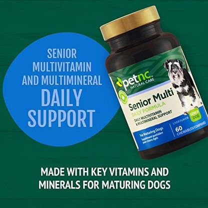 PetNC Natural Care Senior Multi Chewables for Dogs, 60 Count (Pack of 2)