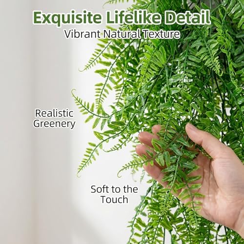 RAINFLOW 2PCS Fake Hanging Plants - Artificial Reptile Habitat Vines