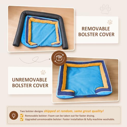 Comfort Expression Orthopedic Dog Bed for Extra Large Dogs with Bolster