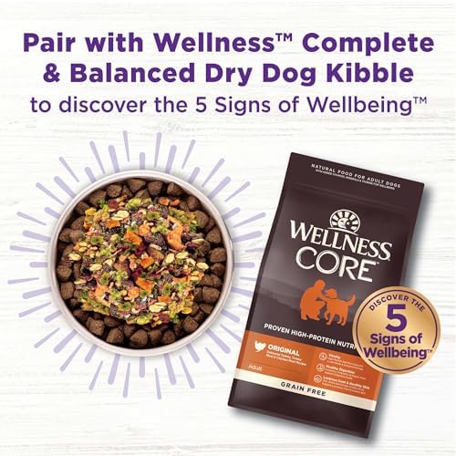 Wellness Bowl Boosters Immune Health Dog Food Topper with Freeze Dried Pieces for Small, Medium, and Large Breeds, Grain Free, Natural, Plant Based, 4 oz Bag