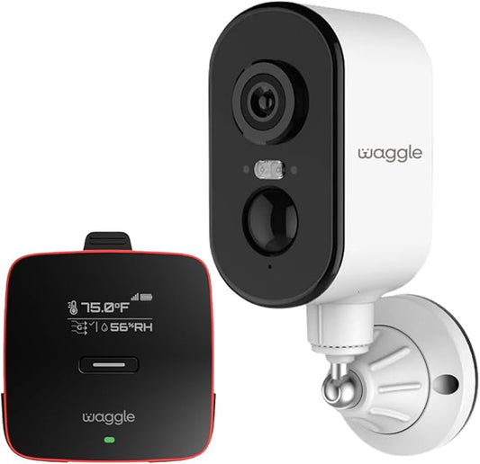 Waggle RV 4G LTE Pet Monitor PRO + 4G Cellular Security Camera - No WiFi? No Problem, Temperature & Humidity Monitor, GPS Tracking, Real-time Alerts - 2-Way Talk, Night Vision - Supports Multi-Carrier