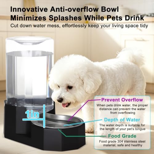 Sfozstra 7L Gravity Dog Water Dispenser:Filter Free Design