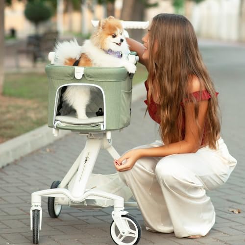 TT Pet Stroller for Small Dogs & Cats (Green)
