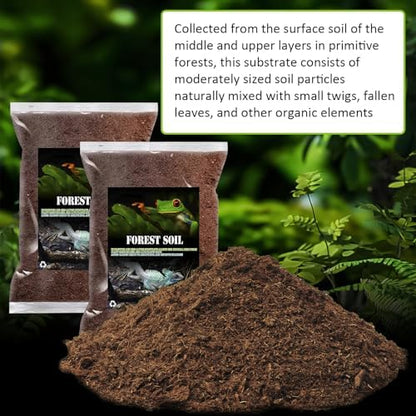 VCEPJH 2 Pcs Reptile Substrate Burrowing Tortoise Bedding for Habitat Bearded Dragon Enclosure Topsoil Terrarium Substrate for Snake Tarantula Gecko Lizard Spidey Frog Hermit Crab (5 L)