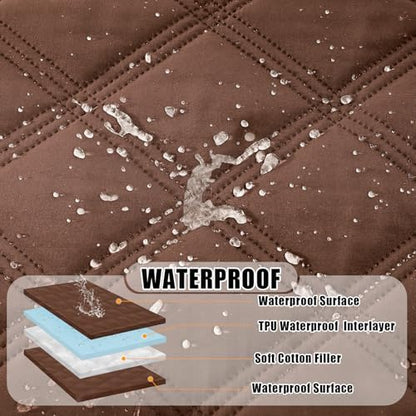 Smiry Waterproof Dog Bed Cover, Reversible Pet Blanket for Sofa Couch