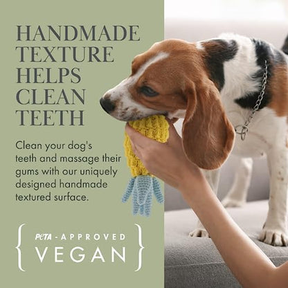 Nina Woof Organic Cotton Squeaky Dog Toy Set – Fruits & Veggies Pack