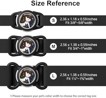 Waterproof AirTag Holder for Dog Collar, Soft Slide-On Dog AirTag Holder