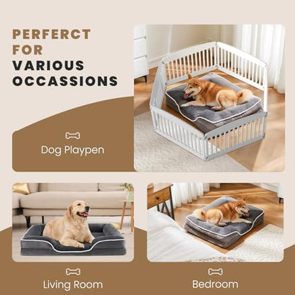 NEWBULIG 42x32 Inch Orthopedic Dog Bed for Indoor Use, Soft Surface