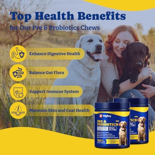 Probiotics for Dogs, Dog Gut, Immune & Skin Health Support Supplement