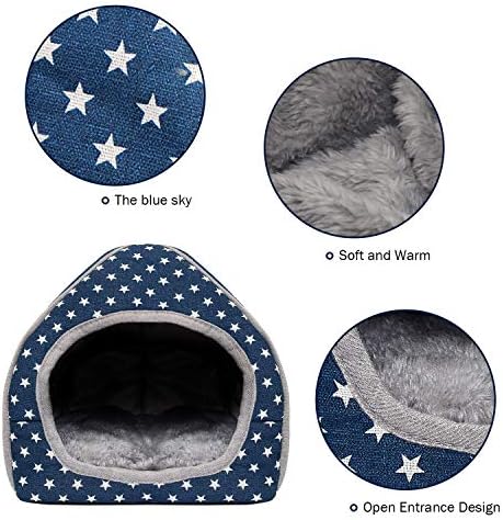 BWOGUE Guinea Pig Bed Hideout, Washable Hamster Cave for Small Animals