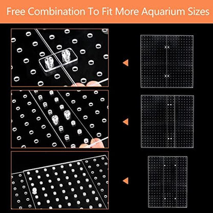 Yes!Fresh Acrylic Aquarium Fish Tank Divider Clear Kit Fit for All Type Aquarium Divider for 10 Gallon Fish Tank and Up to 950 Gallon Tank Divider (Kit E - 8 PCs 5.9"x11.8")