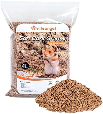 Niteangel Natural Cork Hamster Bedding: 4L Oak granula 2-3mm & Low Dust