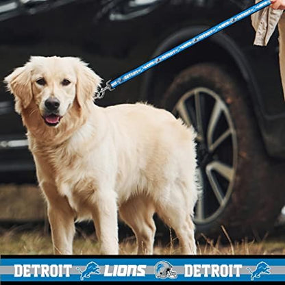 NFL PET Collar Detroit Lions Dog Collar, Large Football Team Collar for Dogs & Cats. A Shiny & Colorful Cat Collar & Dog Collar Licensed by the NFL