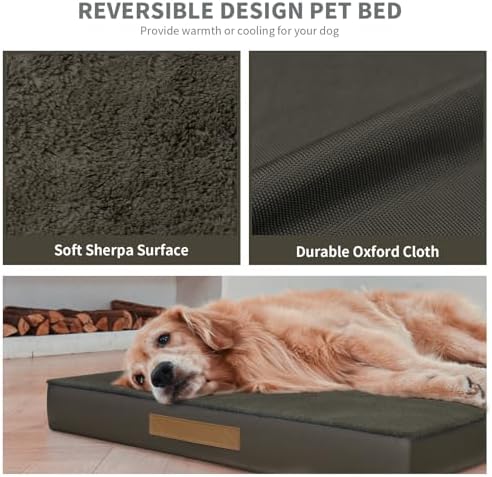 Waterproof Orthopedic Outdoor Dog Bed XL for Extra Large Dogs