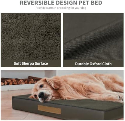 Jumbo Waterproof Orthopedic Dog Bed for Extra Large Dogs