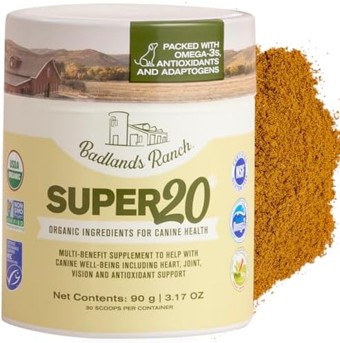 Badlands Ranch Super20 Multi-Benefit Supplement for Dogs, 30 Scoops