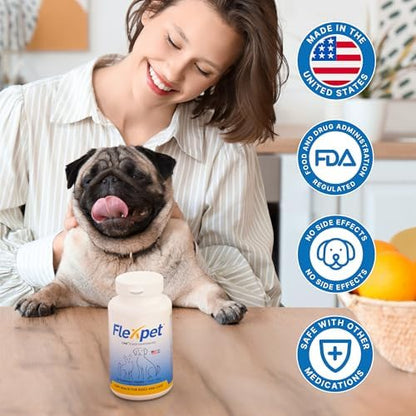 Hip & Joint Supplement for Dogs & Cats with Cetyl Myristoleate, Glucosamine, Collagen, MSM - Advanced Joint Support for Mobility, Senior Pets, Small & Large Breeds - 180 Tablets (Pork Liver)