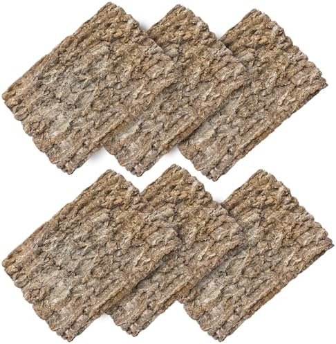 Hamiledyi 6PCS Cork Terrarium Background 15.7x11.8in Natural Large Cork Bark Backdrop Reptile Climbing Mat Tank Accessories Habitat Decor for Spider Lizard Chamelon Turtle Beared Dragon