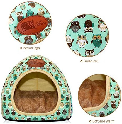 Guinea Pig Bed Hideout, Washable Hamster Cave for Small Animals