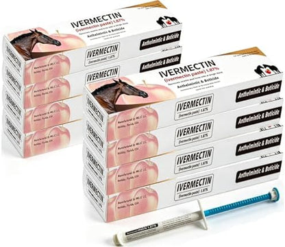 Paste for Horse 1.87% – 8 Pack Apple Flavored 6.08g Each Tube for Horses Only