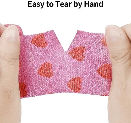 12 Rolls Pet Vet Wrap Dog Self Adhesive Bandage Wrap for Horse Cat Animal