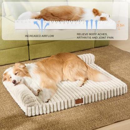 Orthopedic Medium Dog Bed Furry Pet Bed, Washable Cover 30''X20''