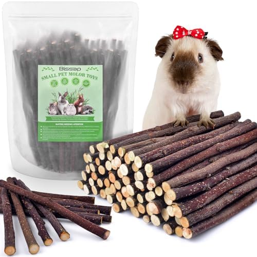 Bissap 460g/1lb Natural Apple Wood Sticks, Molar Chew Toys for Small Pet