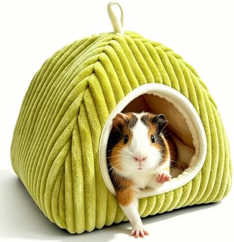 Guinea Pig Hideout Bed, Enclosed Cave for Rabbits Chinchillas