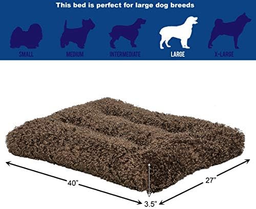 MidWest Homes for Pets Large QuietTime Deluxe Coco Chic Pet Bed, Ultra-Soft & Overstuffed, Machine Washable, Fits 42-inch Crate