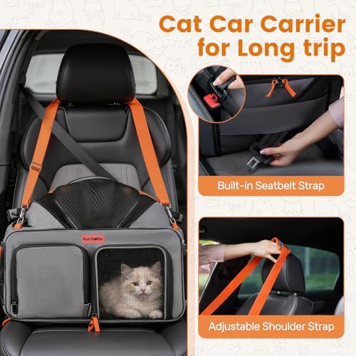 Cat Carrier Soft Sided Airline Approved for Small Pet Dog Travel