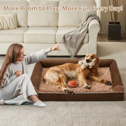 BFPETHOME Orthopedic Washable Large Dog Bed for Senior Dog Comfy Sleep