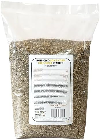 Corn & Soy-Free Chick Starter Feed - All Grain & Non-GMO Chick Food Starter with Omega 3 - Chicken Feed for Growing Healthy Chicks with High-Protein 22% and Probiotics - 10 Lb