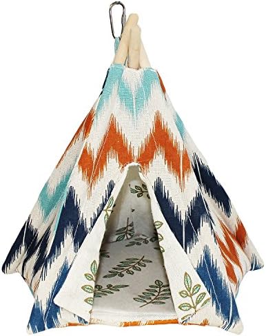 Teepee Tent (Medium) - Small Animal Bed - for Hamster, Sugar Gliders, Hedgehogs, Guinea Pigs, Gerbils, Rats, Degus and Other Small Pets - Hut/Den/Hideout/Igloo/Hideaway/House/Home