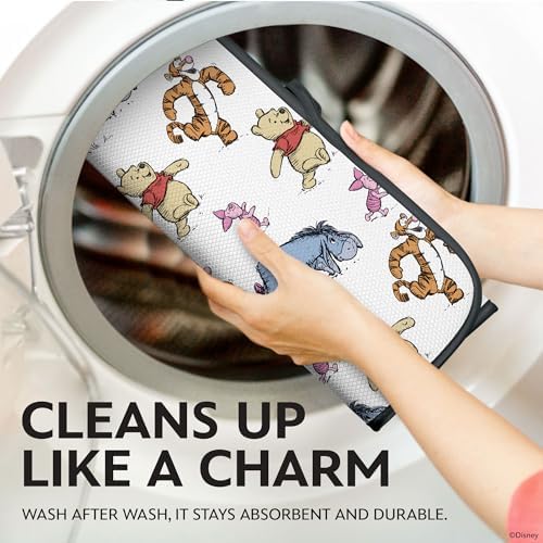 Disney Winnie the Pooh Dish Drying Mat for Kitchen Counter, 2-Pack, 16"x18"