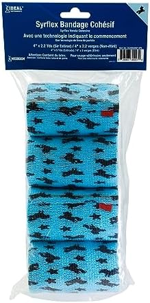 SyrFlex Cohesive Bandage 4” Light Blue Unicorn 4pk