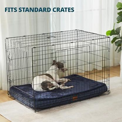 LIORCE Memory Foam Large Dog Bed - 4” Thick Orthopedic Beds for Large Dogs - Waterproof Dog Bed with Removable Washable Cover & Wrap-Around Zipper - Ultimate Comfort and Easy Maintenance
