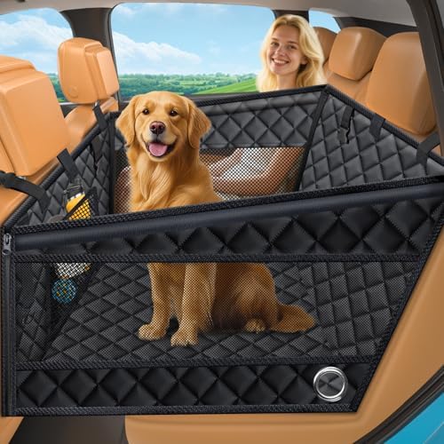 URPOWER Hard Bottom Dog Car Seat for Back Seat, Waterproof Hammock