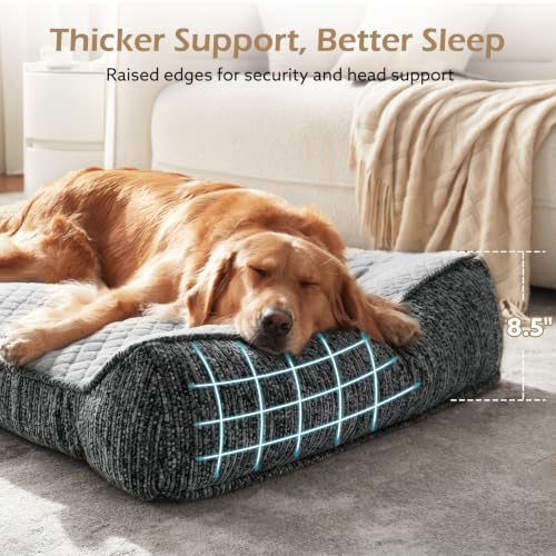 JOEJOY XL Orthopedic Dog Bed for Large Dogs - Extra Thick Foam Pet Bed Sofa