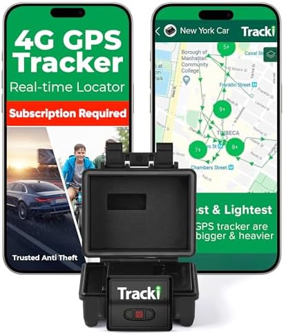 Tracki GPS Tracker for Vehicles, 4G LTE, Real-Time Tracking (+ Mini Box)