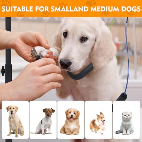Adjustable Dog Grooming Arm with Heavy-Duty Clamp: 28" to 44" Height