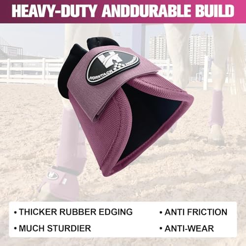 Horse Bell Boots for Outdoor Sports(Maroon, M)