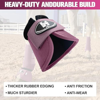 Horse Bell Boots for Outdoor Sports(Maroon, M)